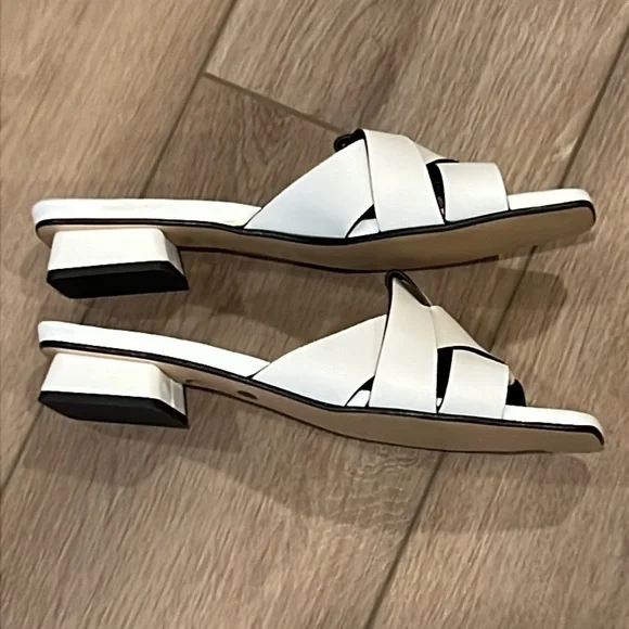 Emanuele Crasto Strappy Crisscross White Sandals Leather EU 39 US 8 - Picture 10 of 15